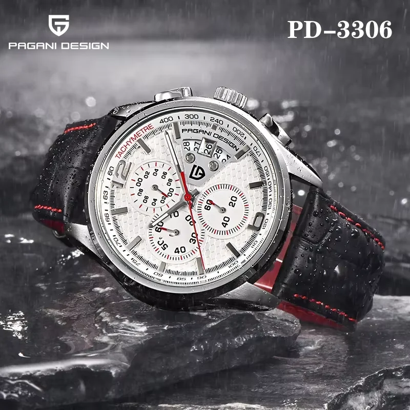 

PAGANI DESIGN Men's Quartz Military Watches Chronograph Calendar Date Waterproof 30m High Quality Luxury Brand Watches for man