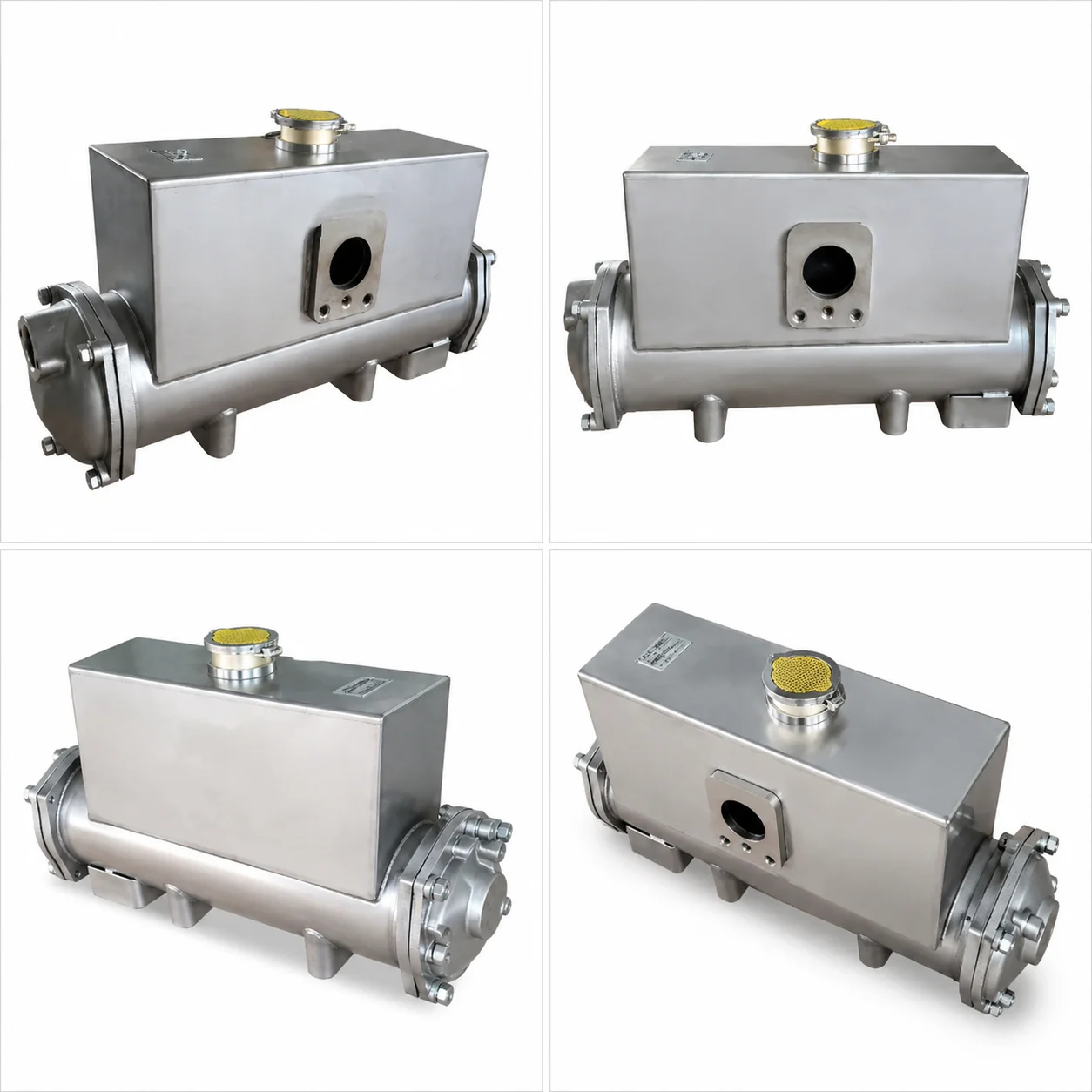 Stainless Steel Finned Tube Heat Exchanger Water to Water with Pipe for Boat Engine - Marine Cooling System Accessory