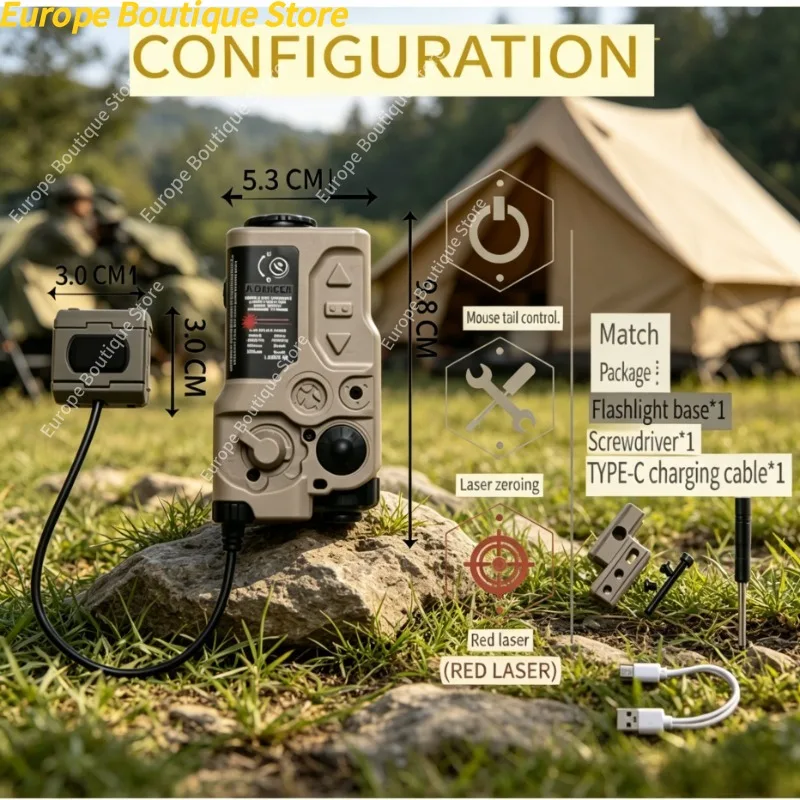 

Tactical Red Green Light RAID-X Style Module For 20mm Rail Outdoor Game Toy Accessories
