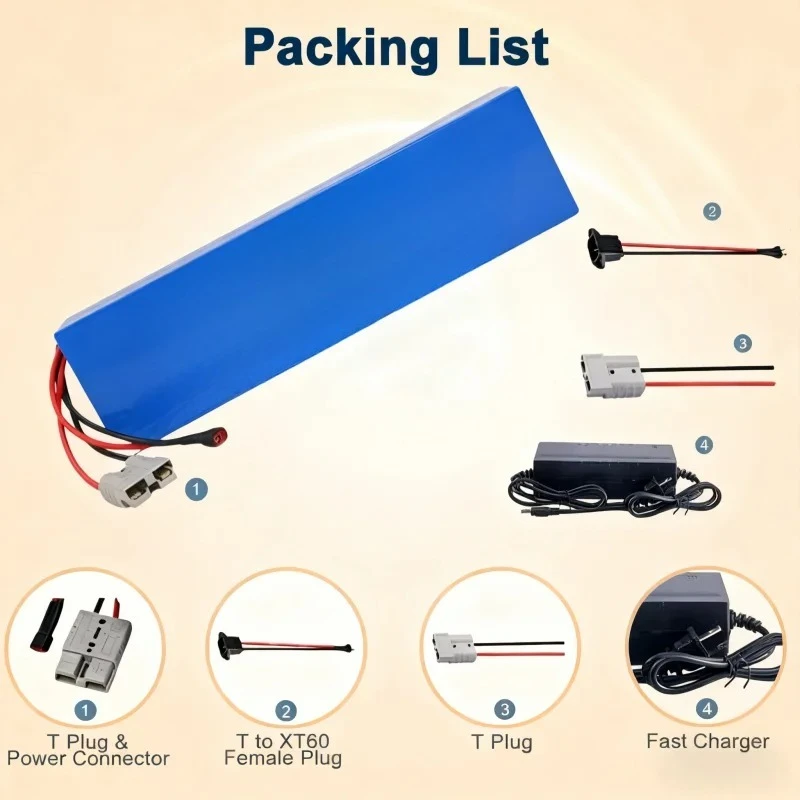 بطارية ليثيوم أيون عالية السعة 60 فولت 30AH 20AH 16S6P 16S4P مع 50A BMS، لحزمة بطارية دراجة سكوتر كهربائية 1000 وات 2000 وات