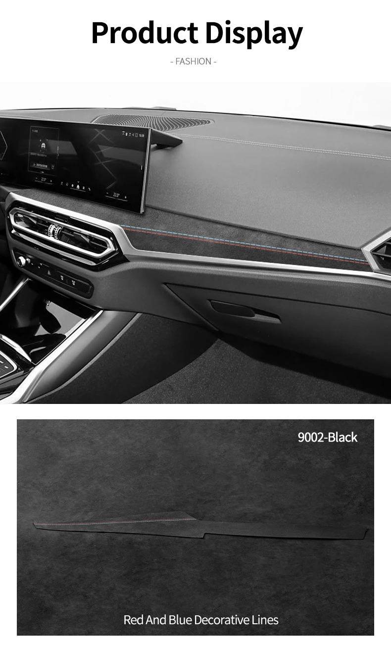 Für BMW Two-gate G42 3er I3 G20 G28 4er I4 G23 Mittelkonsole Dashboard Trim Aufkleber aus Alcantara Auto Innen Zubehör – Detail 9