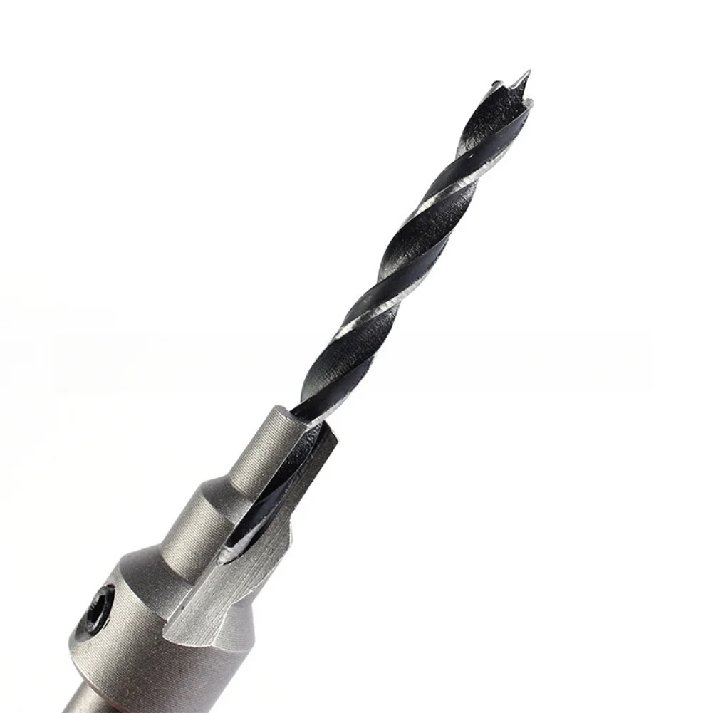 Set of 5 Three Pointed Woodworking Counterbore Drill Bits 36mm Screw Chamfering for Clean and Precise Woodworking Holes