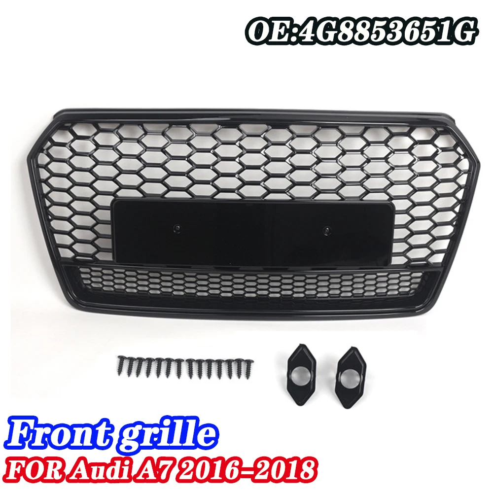 

Suitable for A7 Honeycomb Medium Mesh Grid, Modified Front Face Mesh Grille Honeycomb Fog Light Grille Frame 2016-2018