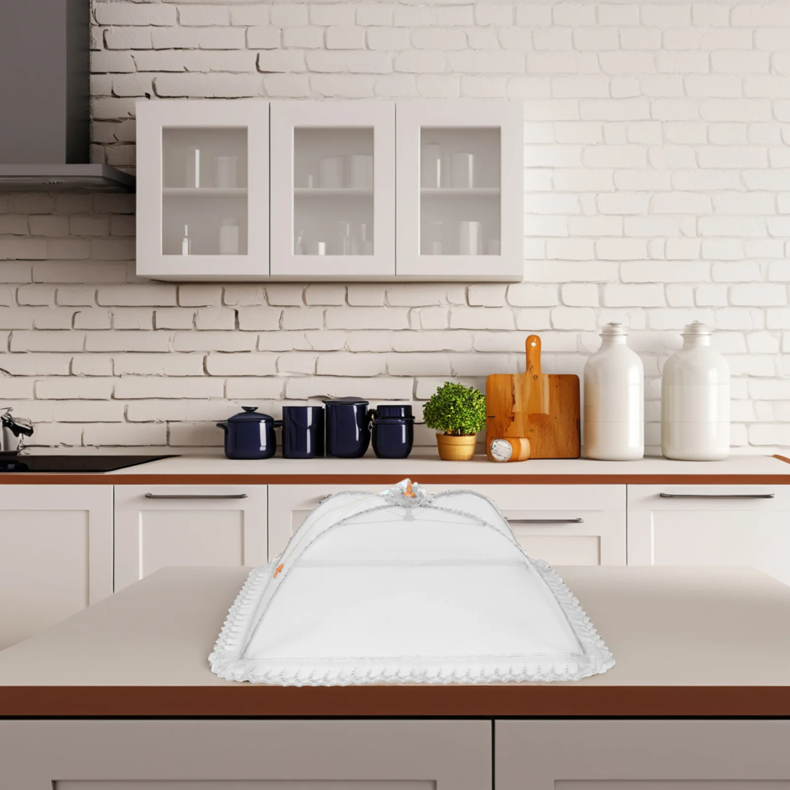 

1pc Folding Food Cover Large Size Practical Kitchen Supplies For Camping Picnics Outdoor Parties Household Use Vegetable Cover