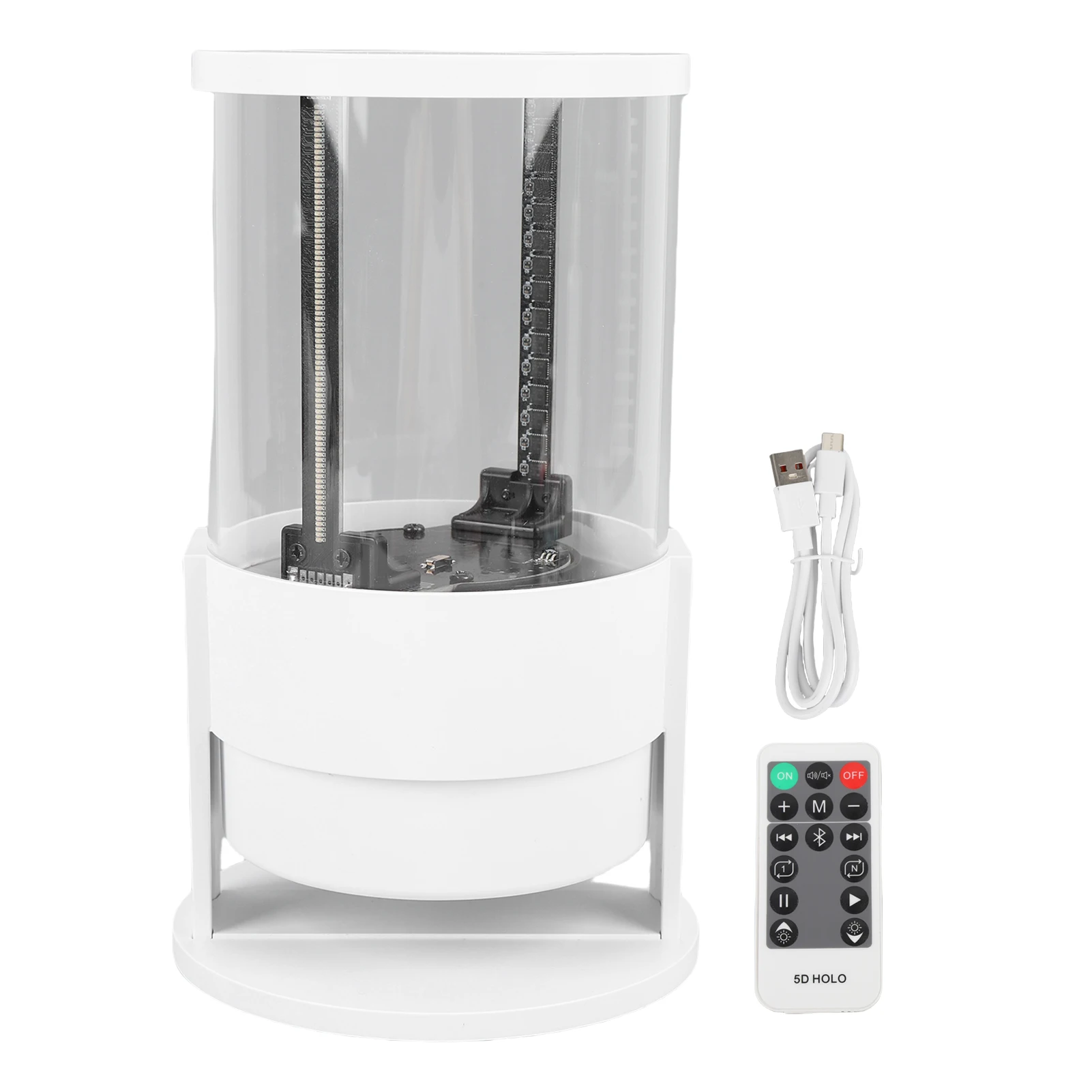 

3D-голограммный вентилятор с динамиком приложения WiFi 360° ° Голографический проектор, рекламный дисплей, светодиодные бусины для деловых магазинов, праздничных мероприятий