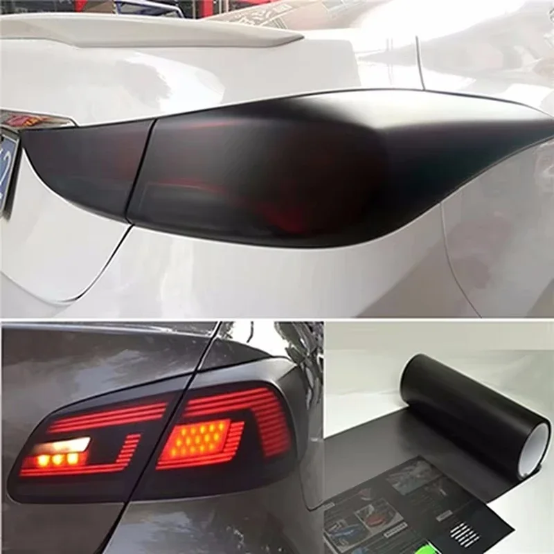 Car Body Headlight Film Matte Black Auto Car Headlight Fog Light Tint Film Sticker Decoration