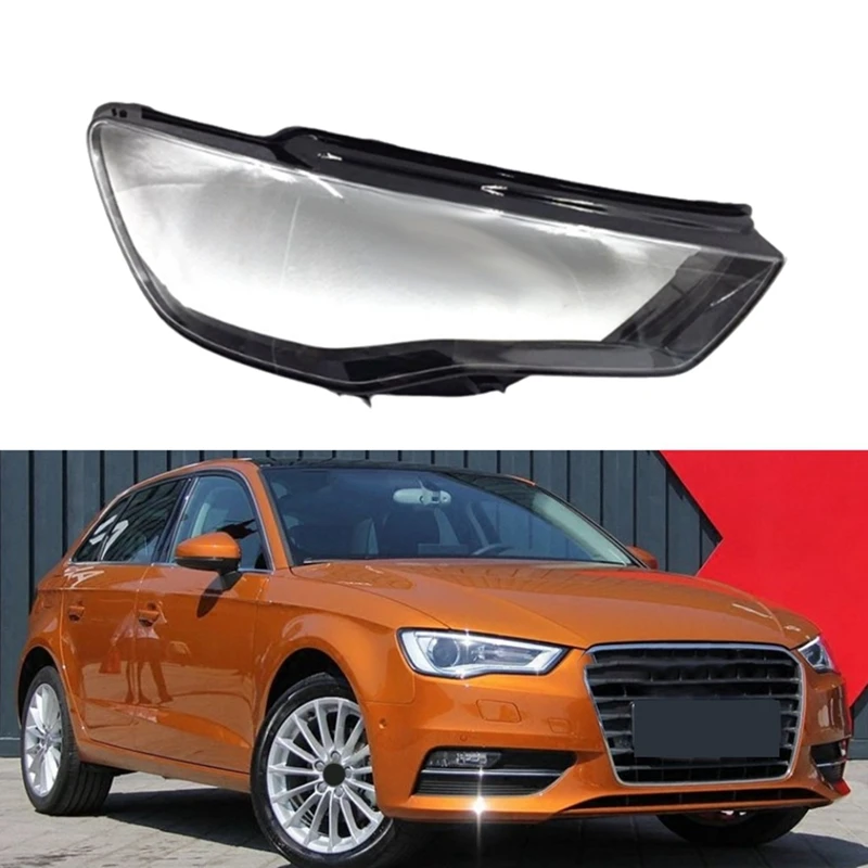 

Car Front Headlight Cover Transparent Lampshades Lamp Shell Headlights Lens Cover For A3 2013-2016