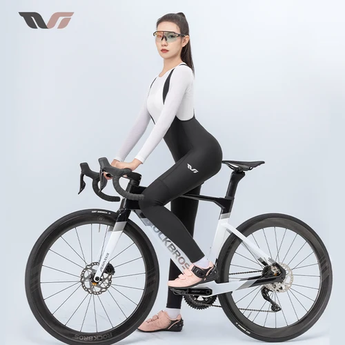 Imagen 2 del producto Pantalones de Ciclismo ROCKBROS para Mujer, Pantalones Largos de Invierno y Otoño con Forro Polar, Ropa Deportiva, Pantalones de Ciclismo de Carretera y MTB para Mujer