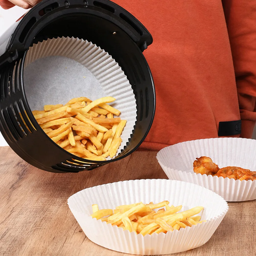 

100Pcs Baking Paper Pads Non-Stick Air Fryer Oven Roast Liners Barbecue Kitchen Supplies Air Fryer Baking Paper
