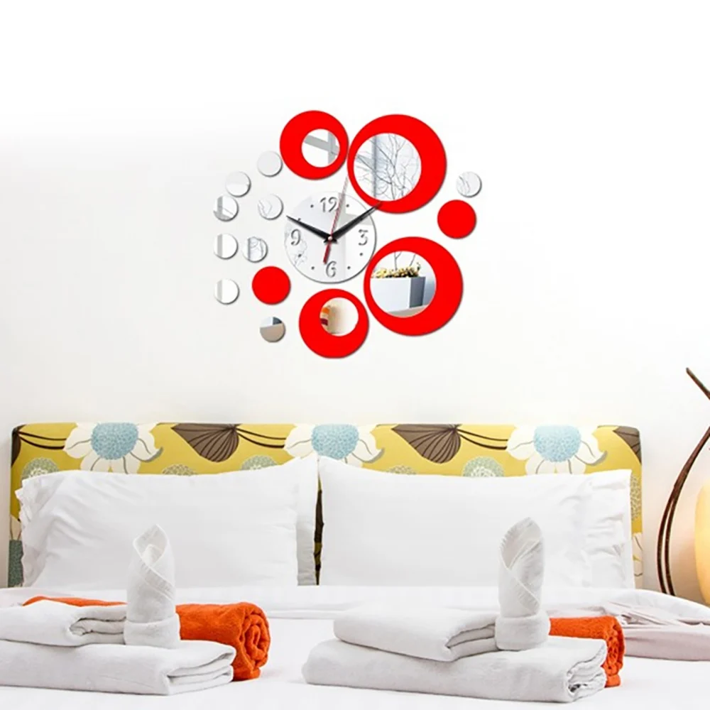 2024 New Wall Clock Watch Quartz Acryli Mirror Modern Wall Stickers 3D Arrival Design Luxury Cllocks Living Room Decration