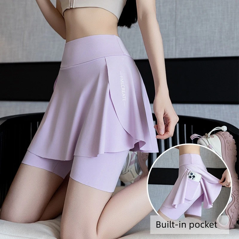 3 in 1 Shark Pants for Women Summer with Skirt Pocket Outdoor Cycling Yoga Shorts Multi Functional Sports Pants 2026 Trendy