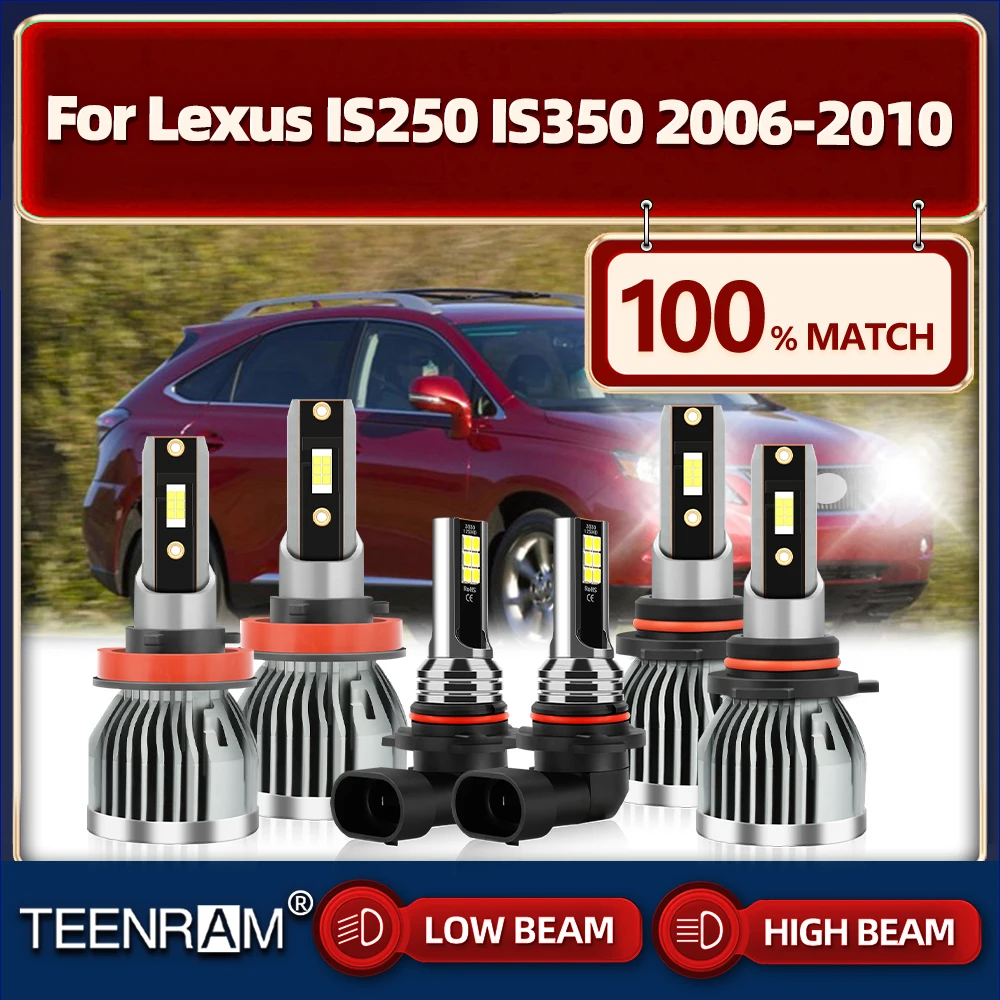 

LED Canbus Car Headlight Bulbs 6000K White Fog Light 60000LM Auto Headlamp 12V For Lexus IS250 IS350 2006 2007 2008 2009 2010