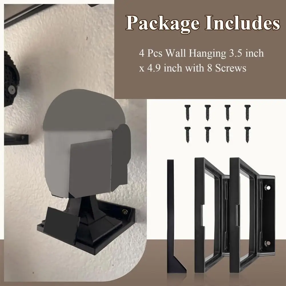

Metal Screw Helmet Mount Helmet Wall Mount Display Stand for Boba Fett Tie Fighter Stormtrooper Plastic for Easy for Helmet