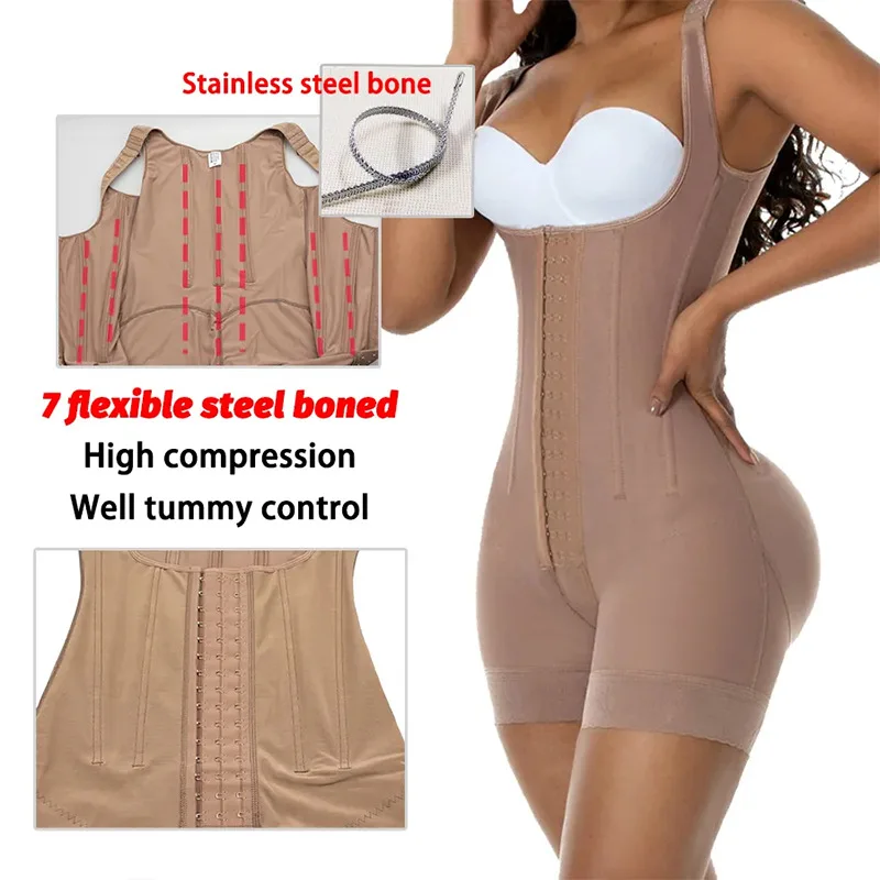 AfruliA 6XL Fajas Colombianas Girdles Shapewear การบีบอัดสูงเอวเทรนเนอร์ Slimming Sheath BBL Corset Body Shapers