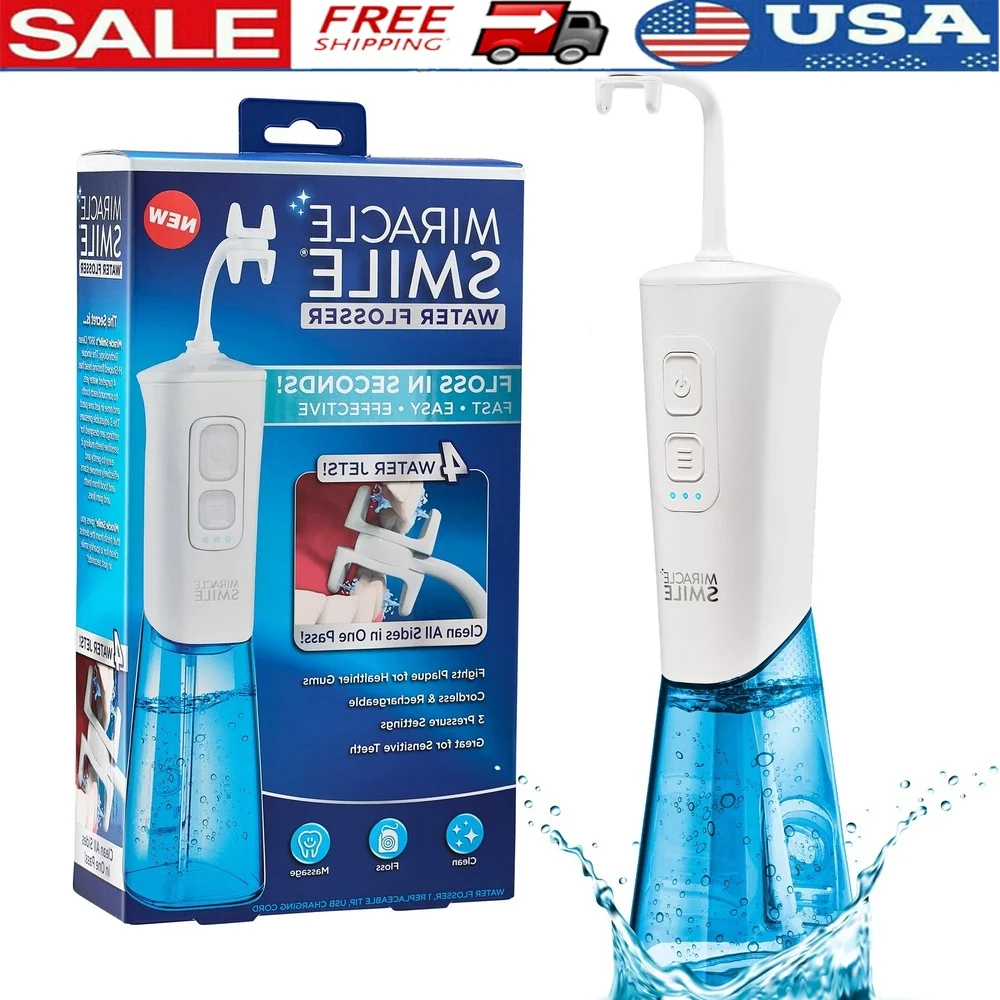 

Портативная перезаряжаемая ирригатор для чувствительных зубов с 360° ° Технология очистки Беспроводной инструмент для гигиены зубов Легкое наполнение воды