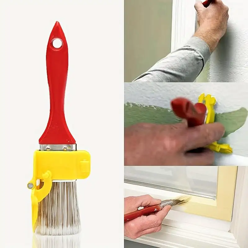 1Pc Edging Color Separation Paint Brush Handheld Paint Edger Tool Ideal For Indoor And Outdoor Use On Walls And Ceilings