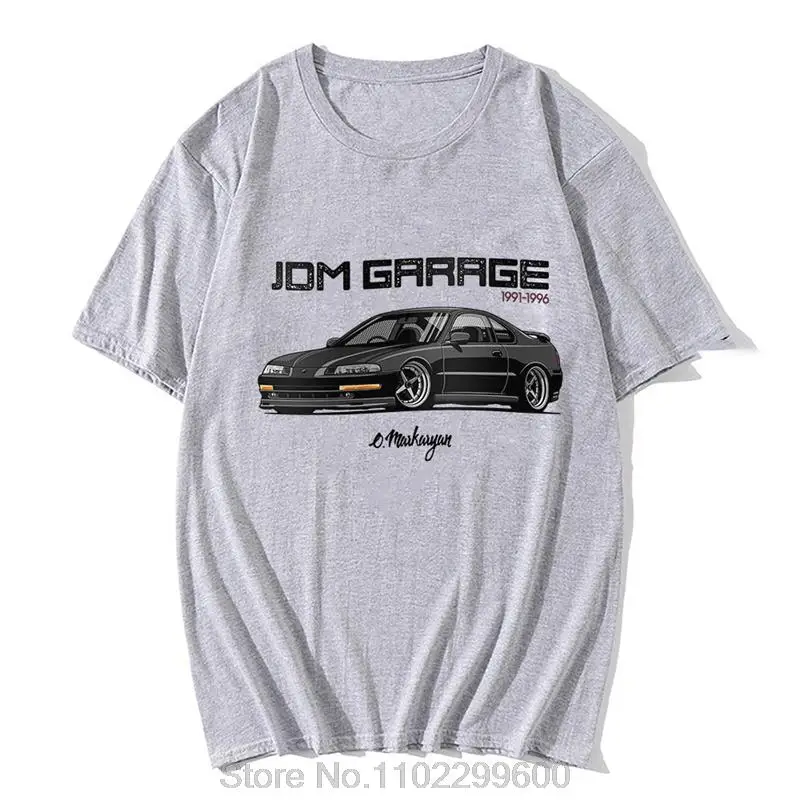 JDM Shirt Men T-shirt CRX Initial D Anime Print Japan Car Print Streetwear Cotton Vintage O-Neck Summer Casual Harajuku Tees