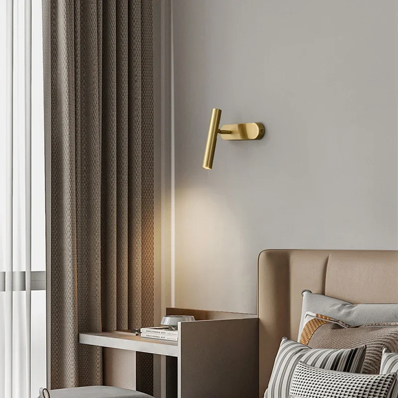 TechHPModern Nordic Fashion Copper Black Coppery LED Decor Wall Light Luxury Bedroom Study Living Room Studio Lighting Fixtures