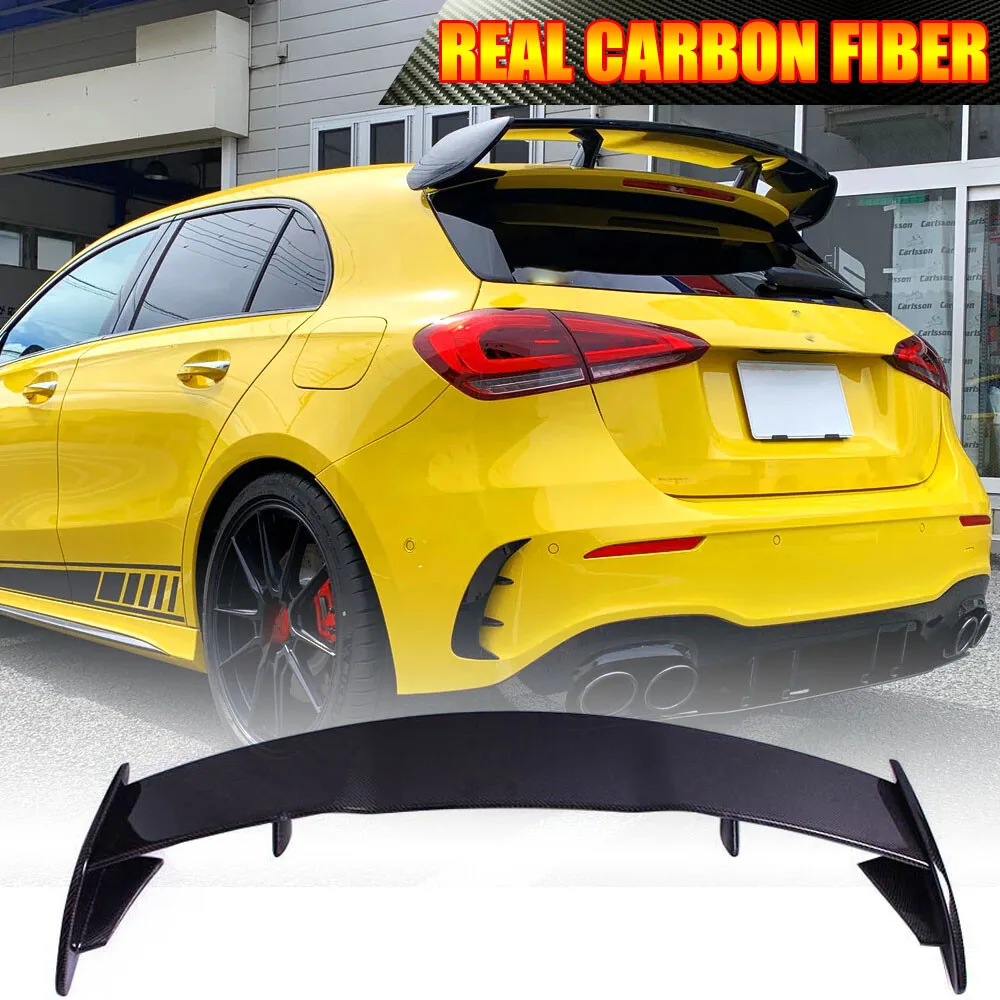 For Benz W177 A200 A250 A35 A45 2019UP REAL CARBON Rear Roof Spoiler Wing Car Accessories