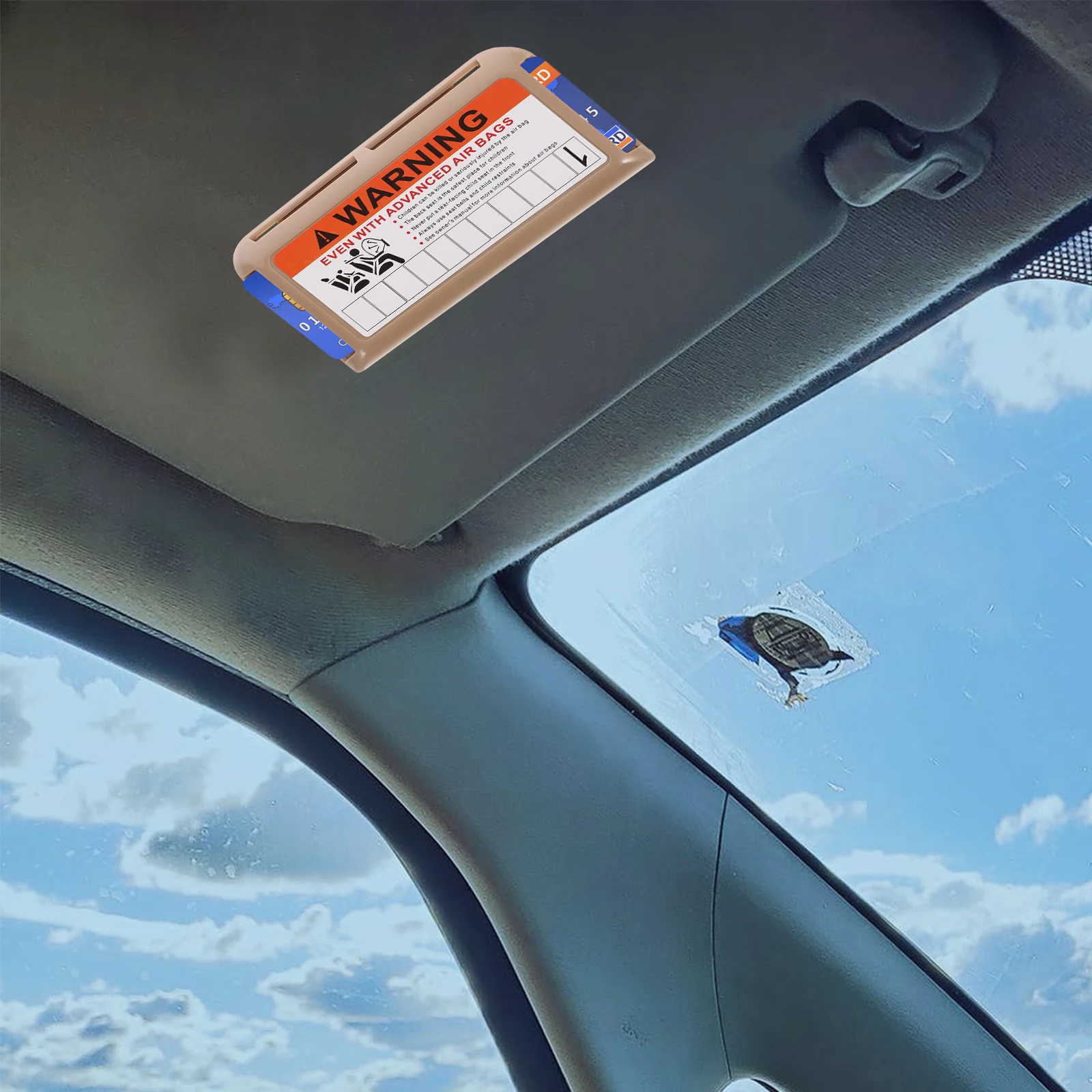 

2 Pcs Visor Card Holder Parking Organizer Easy Install Durable Auto Interior Accessories Storage Space