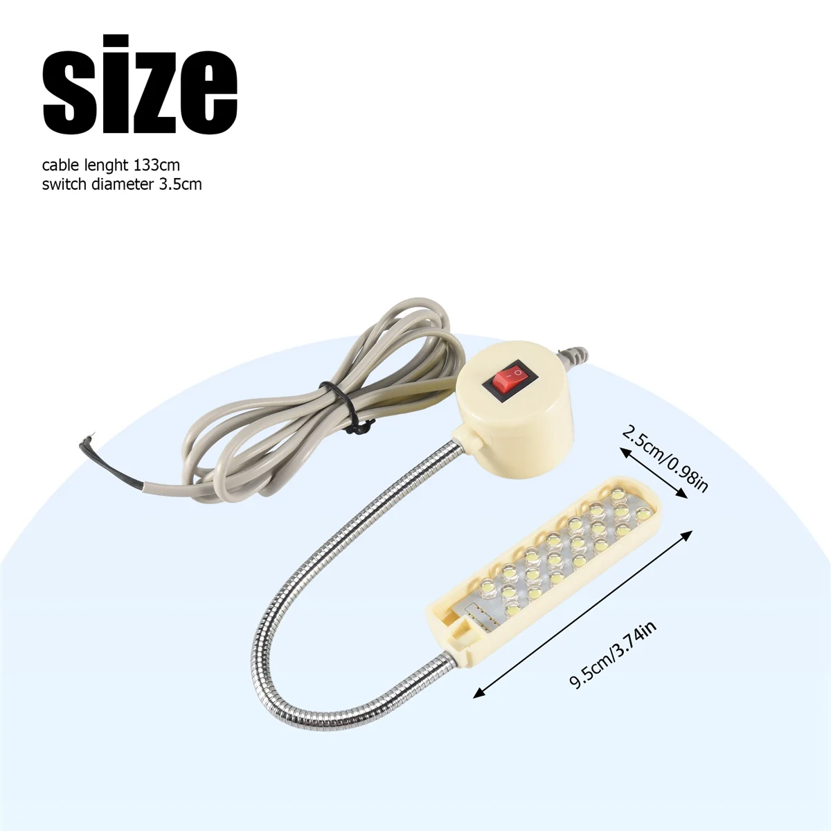 ABZV-20 LED 220V ミシン作業灯 マグネット式LEDライト