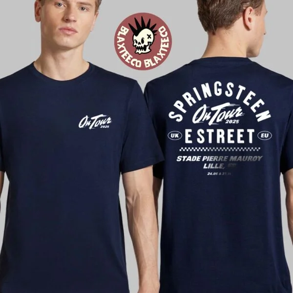 

Bruce Springsteen and E Street Band 2025 Marseille France Tour T-shirt Harajuku O-neck Casual Shirt Gift