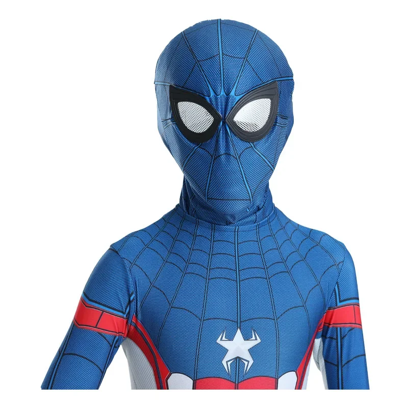 子供と大人のためのスパイダーマンコスプレコスチューム,スーパーヒーロースーツ,スパイダーマン,ハロウィンコスチューム