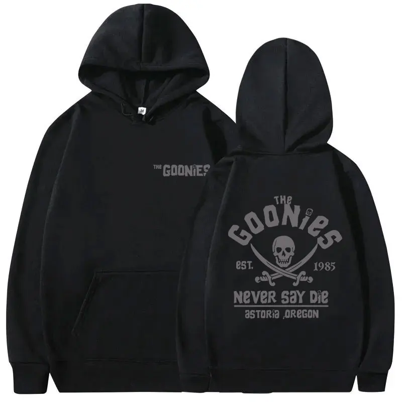 

Classic Vintage Movie The Goonies Never Say Die Hoodie Funny Skeleton Print Hooded Tracksuit Men Women Fashion Oversized Hoodies