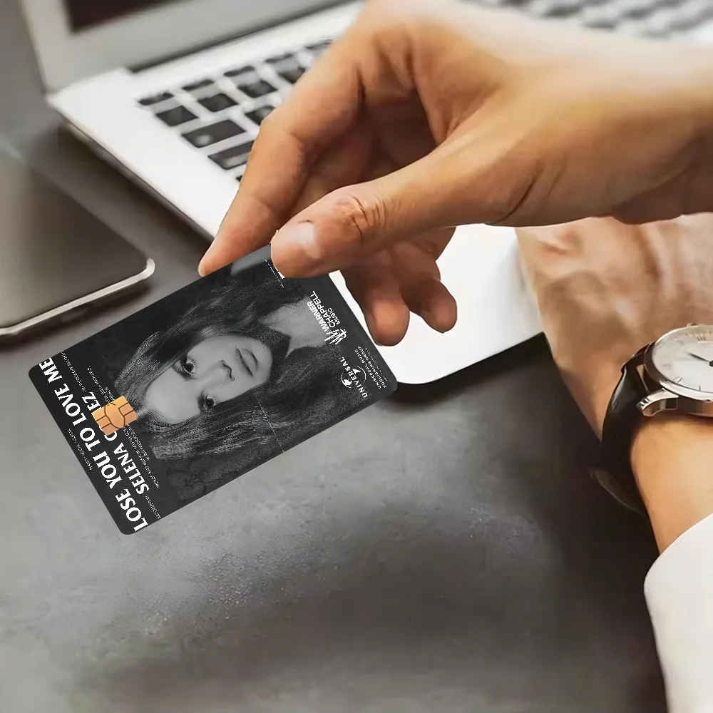 Selena Gomez Credit Card Skin Stickers For VISA Bank Bus Metro Access Card Protective Film Cover Sticker Decal Women