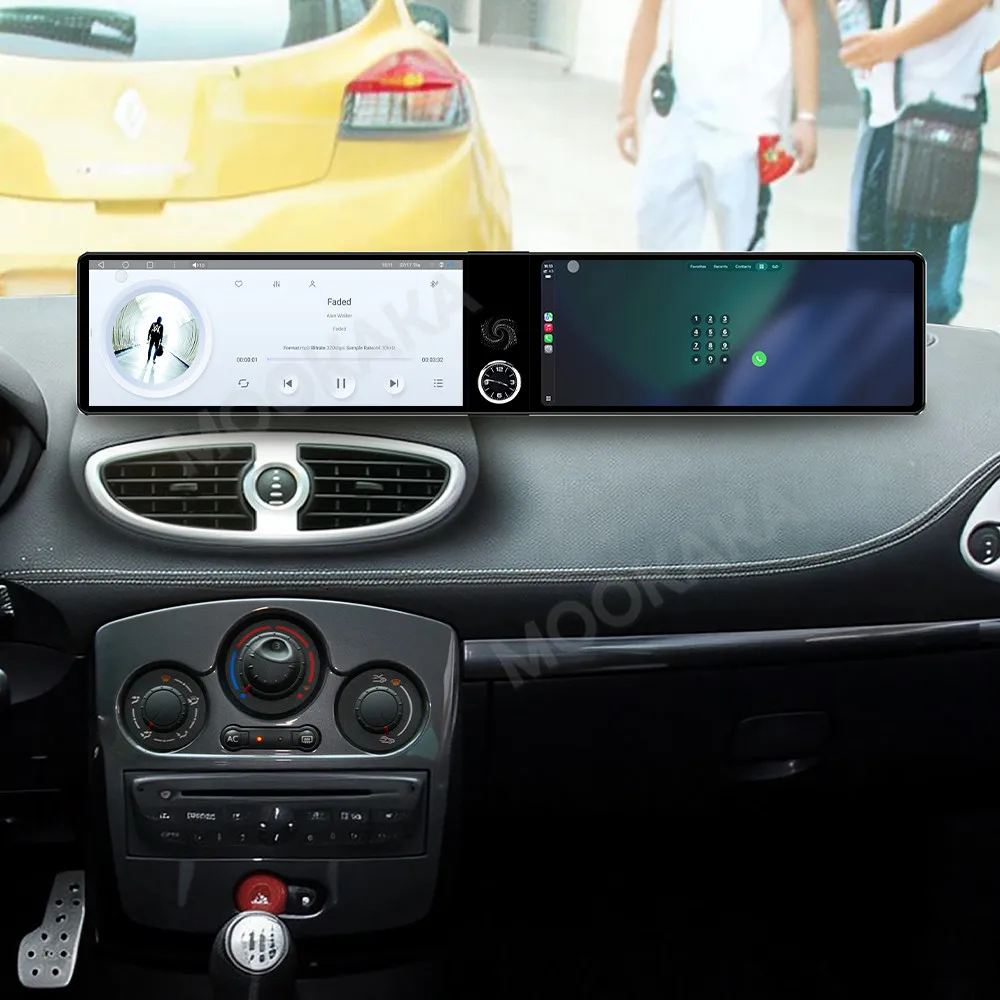 Dual 12.3“ Car Multimedia Player Android Screen For Renault Clio 3 2005~2014 Car Radio GPS Navigation CarPlay Auto Head Unit