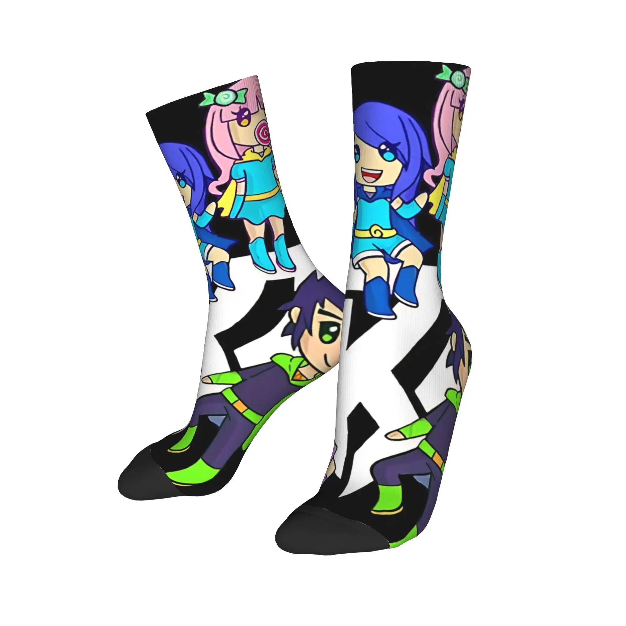 جوارب Gacha life Game بتصميم جوارب غير قابلة للانزلاق للرجال، جوارب رياضية للجري عصرية للخريف قابلة للتنفس #3