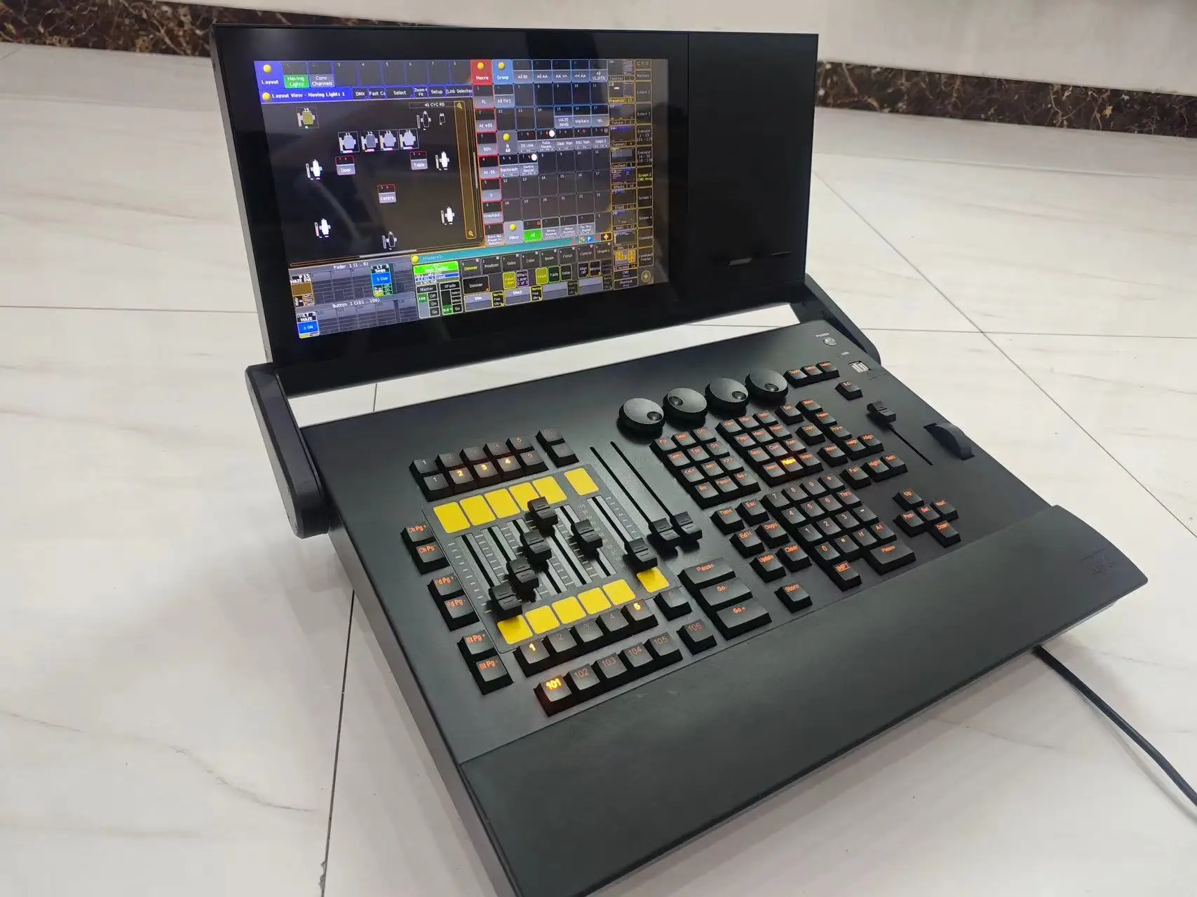 nova asa de comando com display controlador versao mais recente iluminacao de palco dmx console i5 i7 cpu 01