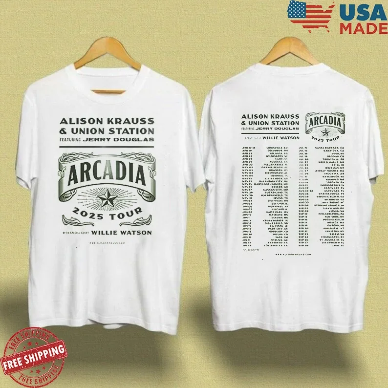Alison Krauss Union Station Tour 25 Double Sided T Shirt Full Size S-5XL