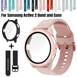 20mm Strap+Case for Samsung Galaxy Watch Active 2 Bracelet Band Coverage Bumper forGalaxy Watch 4/5/6 40mm 44mm Protective Cover