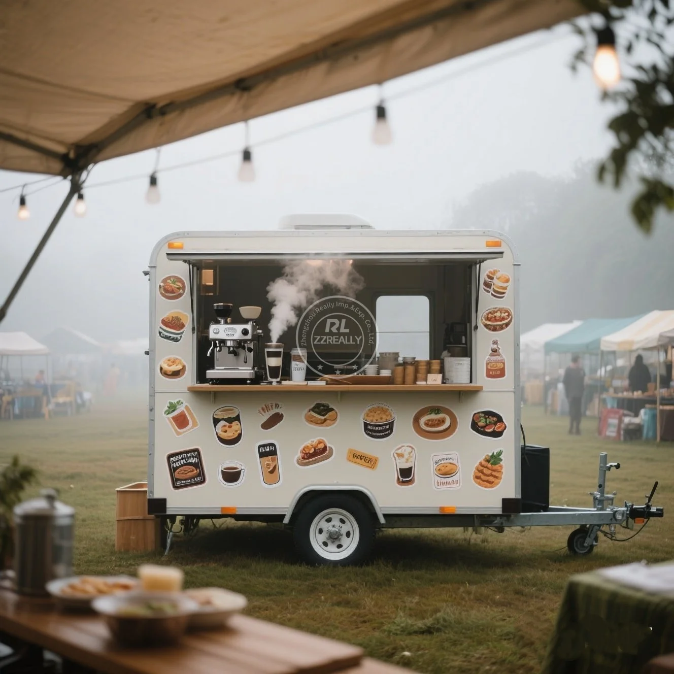 2025 Food Truck Trailer Cart Caravan outdoor kitchen mobile snack cart ice cream truck tents outdoor camping