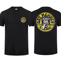 New Men's Double Sided Gas Monkeys Garage Printed Cotton T-Shirt Summer Short Sleeve O-neck Tees Streetwear Tops