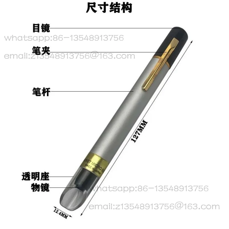 25/50/75 pen portable magnifying glass printing cloth stamps antique appreciation detection metal without scale