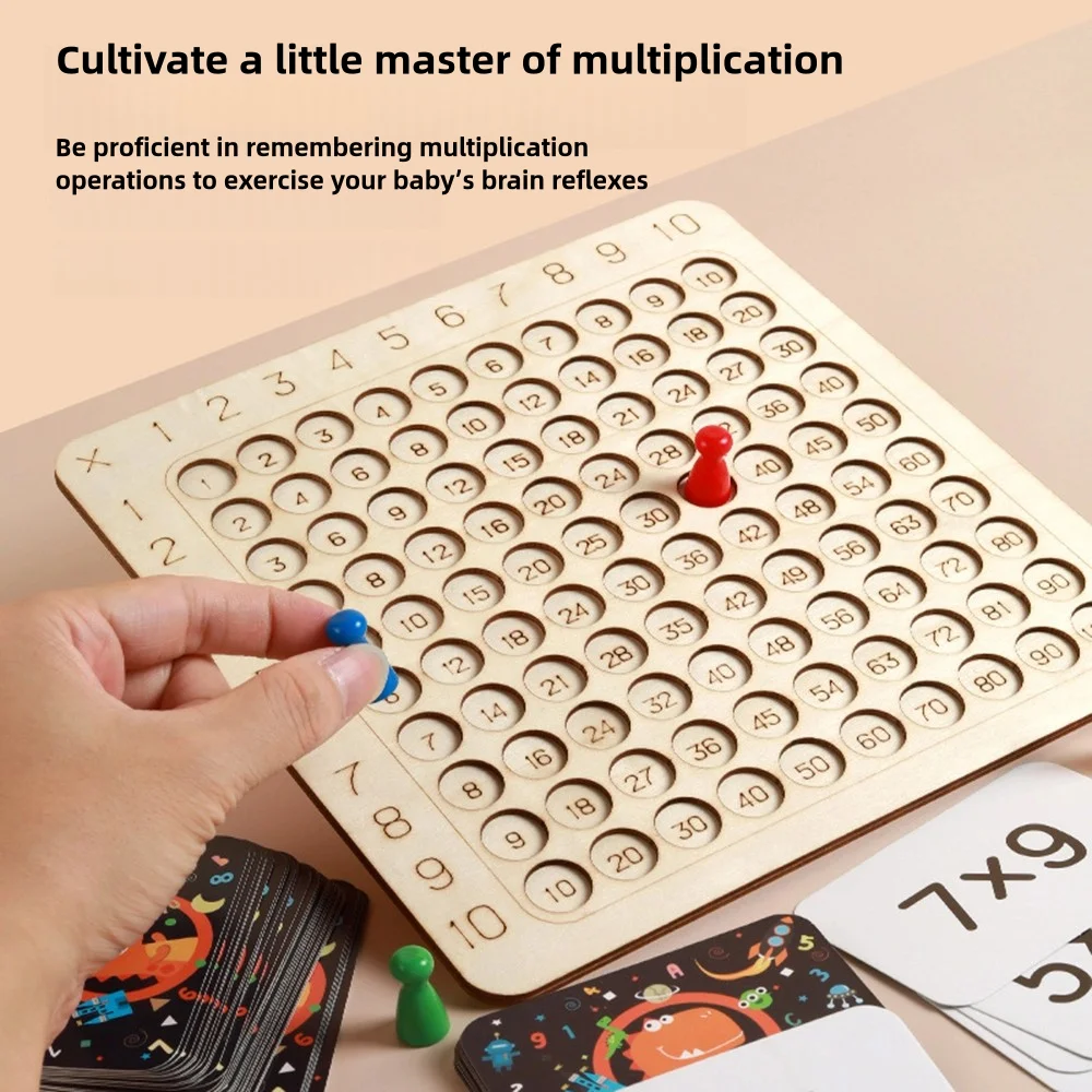 Wczesna edukacja dla dzieci 99 Tabela mnożenia Uczniowie szkół podstawowych Edukacyjny stół mnożenia dziewięćdziesiąt Zabawna gra planszowa Zabawki Pomoce dydaktyczne