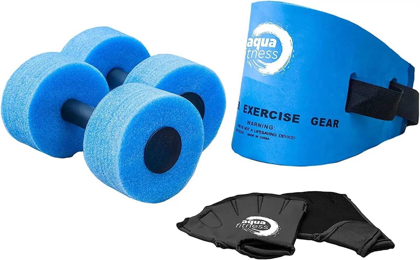 6-Piece Water Aerobics Set: Belt, Gloves & Dumbbells for Low-Impact Pool Workout