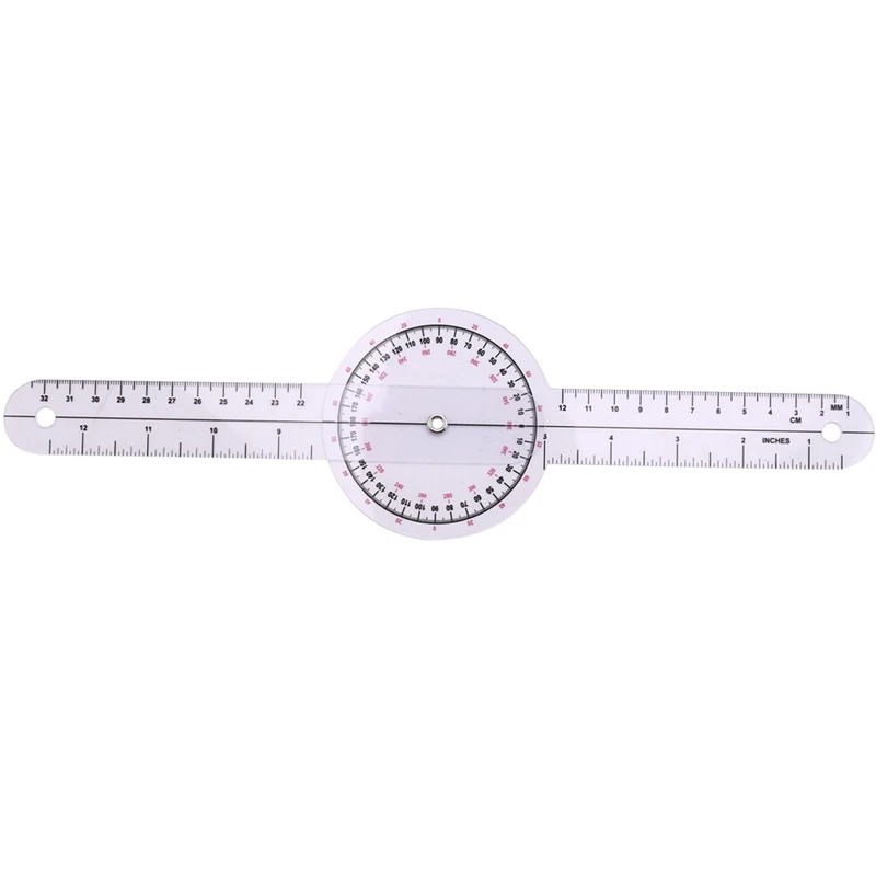 18Pcs Spinal Ruler Spinal Finger Goniometer Protractors Multi-Ruler Angle 180/360 Degree Measuring Tool