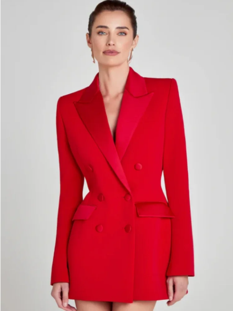 

2025 New Arrival Women Long Sleeve Sexy V-Neck Slim Mini Dress Fashion Office Lady Evening Party Cocktail Elegant Outfit