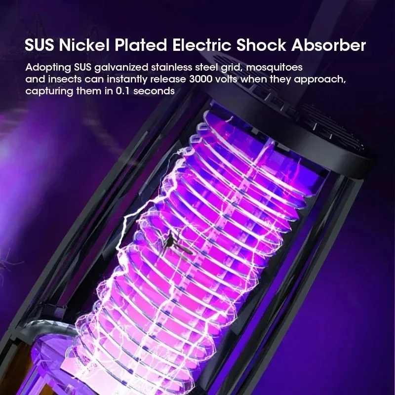 

USB-перезаряжаемая портативная электронная лампа-уничтожитель комаров, бесшумная, для дома, улицы, спальни