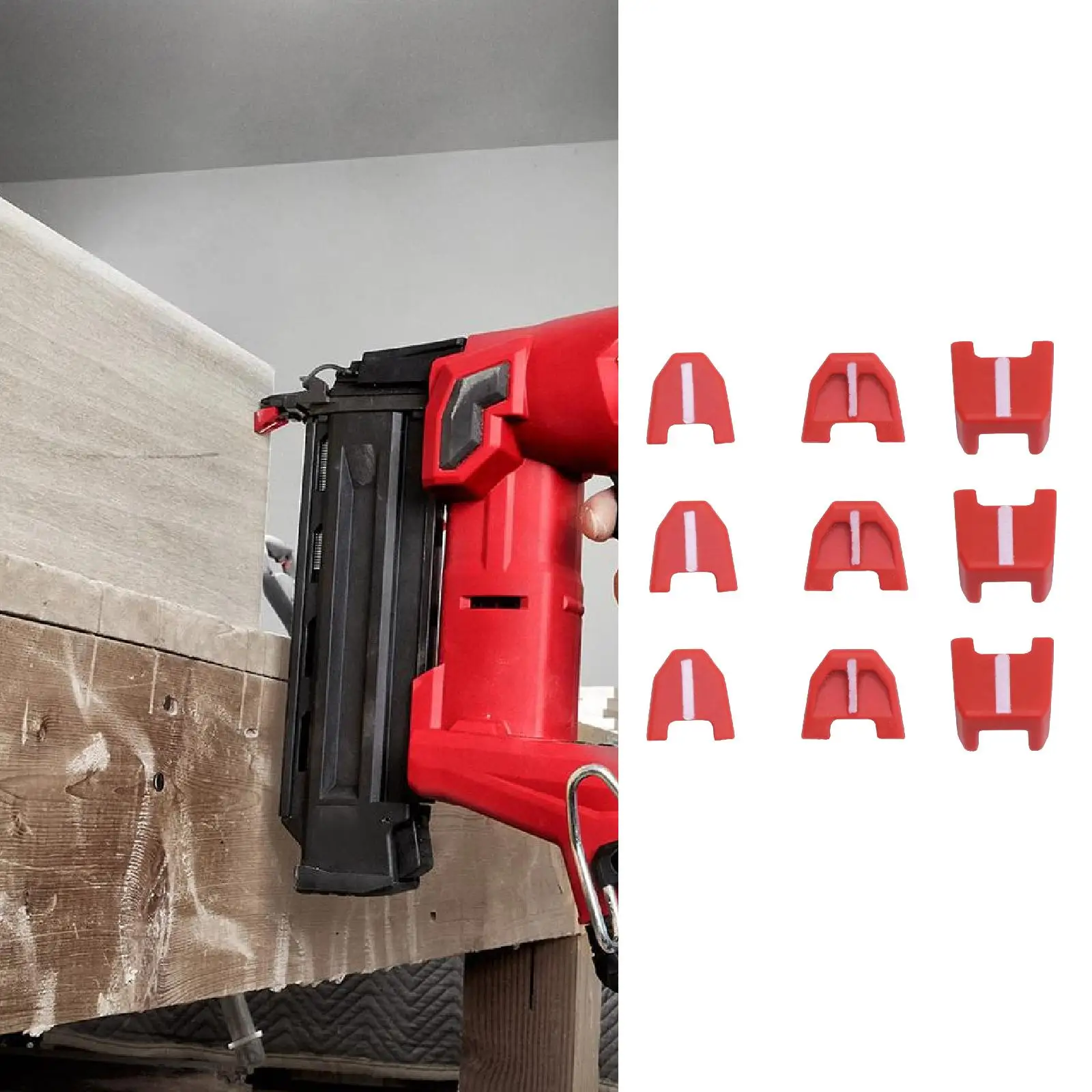 

Complete 9 Pcs No Mar Pad Kit Brad Nailer Replace Tip Gasket for Milwaukee M18 2746-20