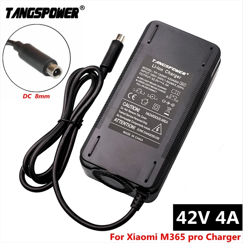 42V 4A Lthium Battery Charger For 36V 10S Li-ion Battery Pack For M365 Pro Es1 Es2 Charger DC 8MM Connector RCA 8MM Plug