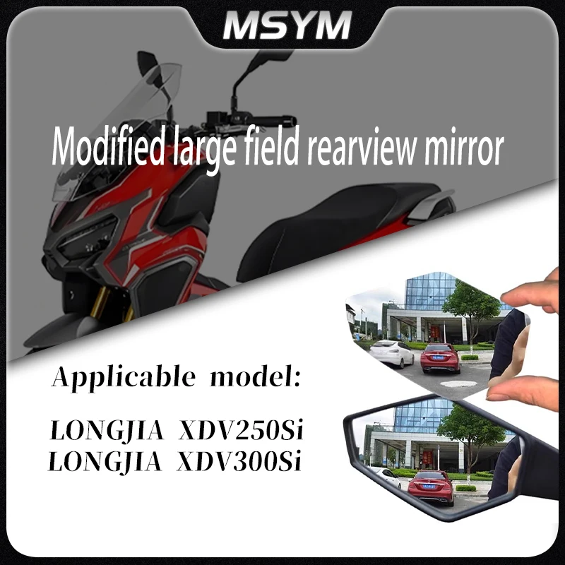 

For LONGJIA XDV250Si XDV300i Motorcycle Accessories Convex Mirror Increase Rearview Mirrors Side Mirror View Vision Lens
