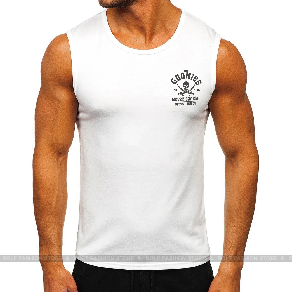 God Never Say Die Printed Sleeveless Tank 100% Cotton Sport Graphic Tee for Men and Women Classic Streetwear image 5