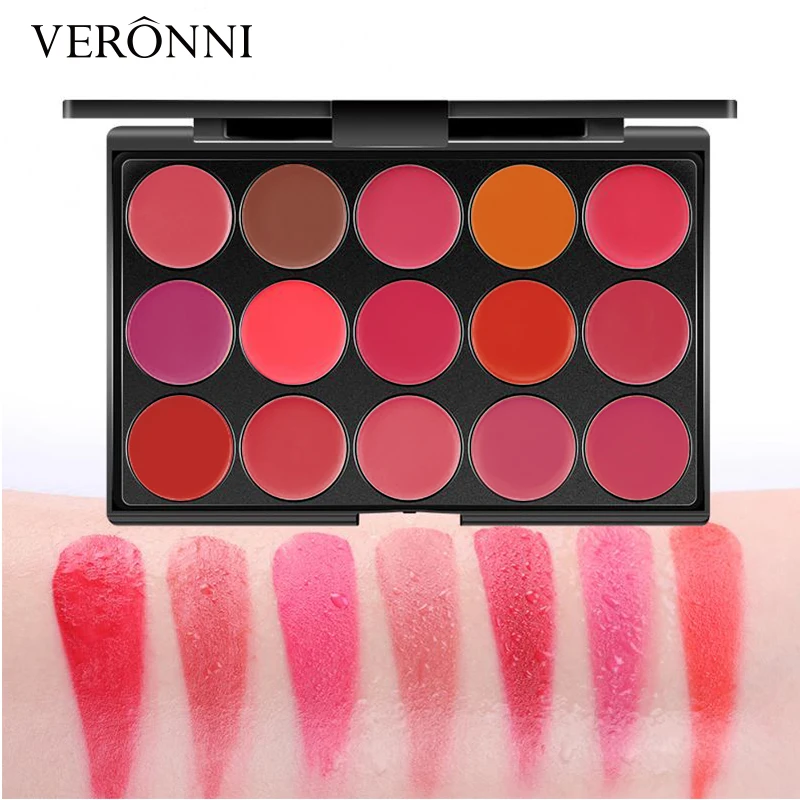 15 Colors Lipstick Palette Matte, Moisturizing And Non Fading, Non Stick Cup, Makeup Tray Easy To Color  Ideal Valentine\'s Gift