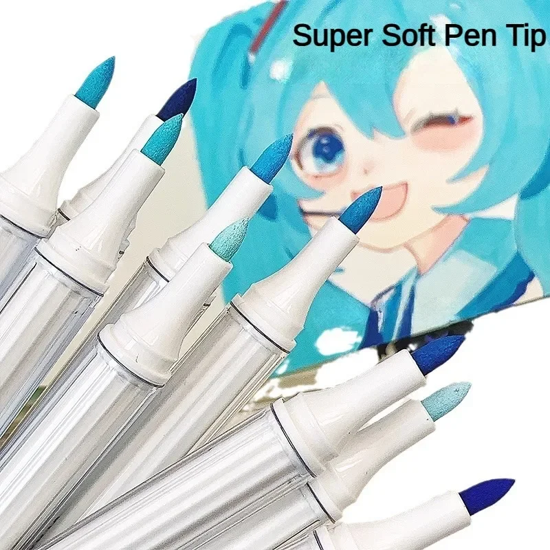 Маркер акриловый для рисования манги, 9 цветов