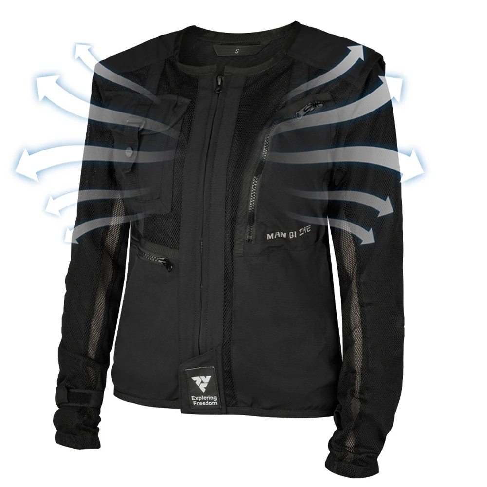Sommer Motorrad Jacke Anti Drop männer Winddicht Motorrad Jacke Reflektierende Atmungsaktive Mesh Moto Reiten Jacke