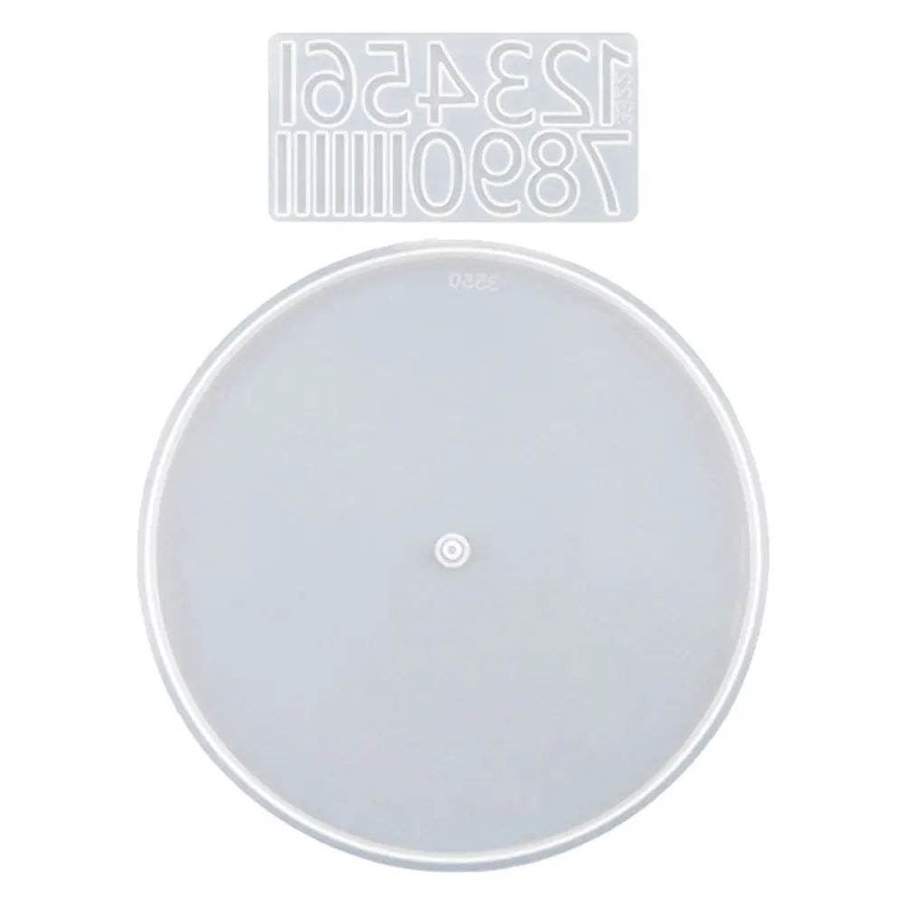 

1Set Round Clock Dial Art Mold Silicone Epoxy Casting Blank Dial Easy Demolding for Home Office Shop Decor DIY Clock Kit